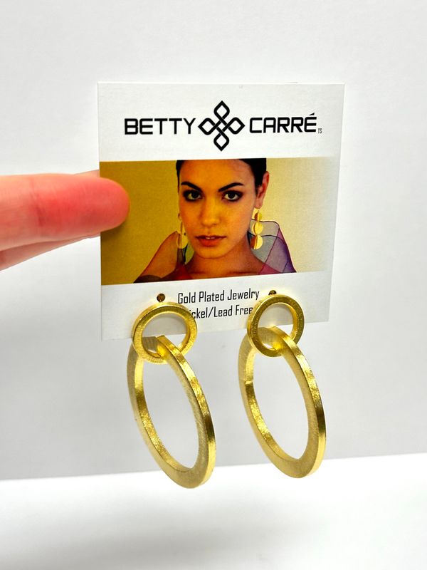 Betty Carre Zilah Two Circle Flat Hoop