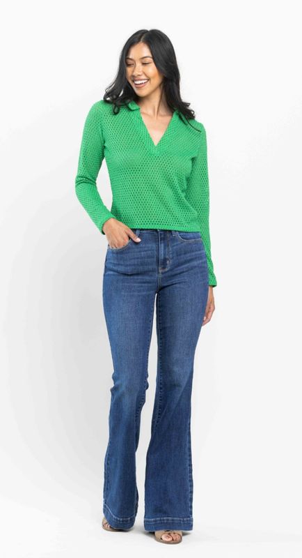 Judy Blue Be True HW Wide Flare, CURVY