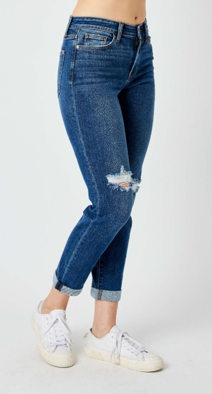 Judy Blue New Vision Mid Rise Slim, CURVY