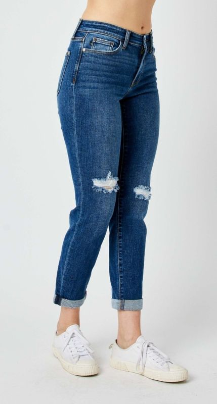 Judy Blue New Vision Mid Rise Slim, CURVY