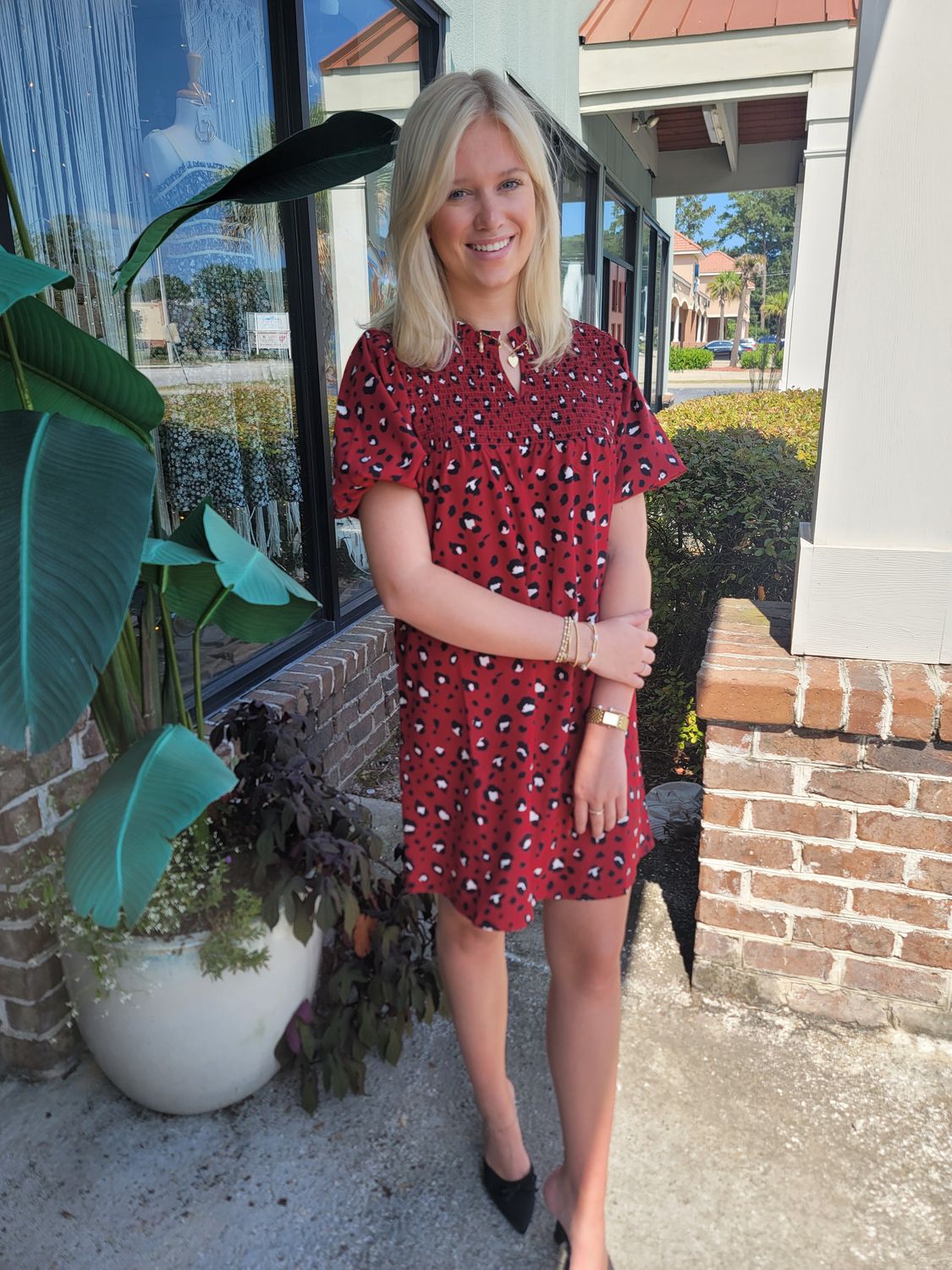 Party Animal Garnet &amp; Black Amelia Dress