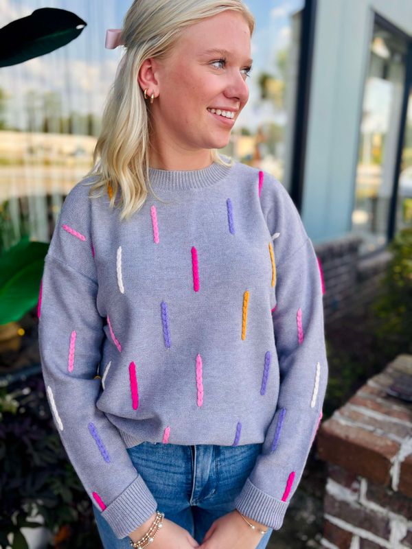 Pink Sugar Knitted Detail Sweater