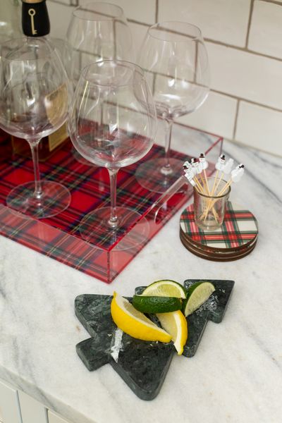 Mud Pie Acrylic Tartan Tray