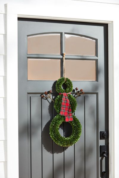 Mud Pie Boxwood Figural Door Hanger (Snowman)