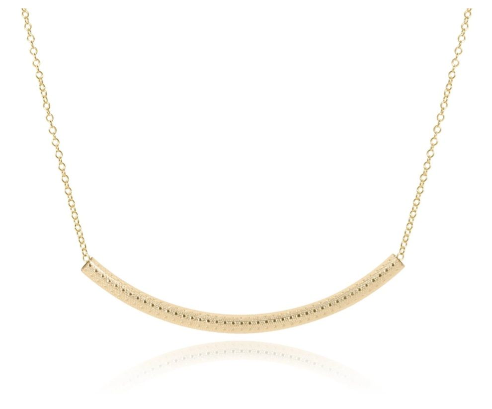 enewton 16&quot; Necklace Gold - Bliss Bar Textured Gold