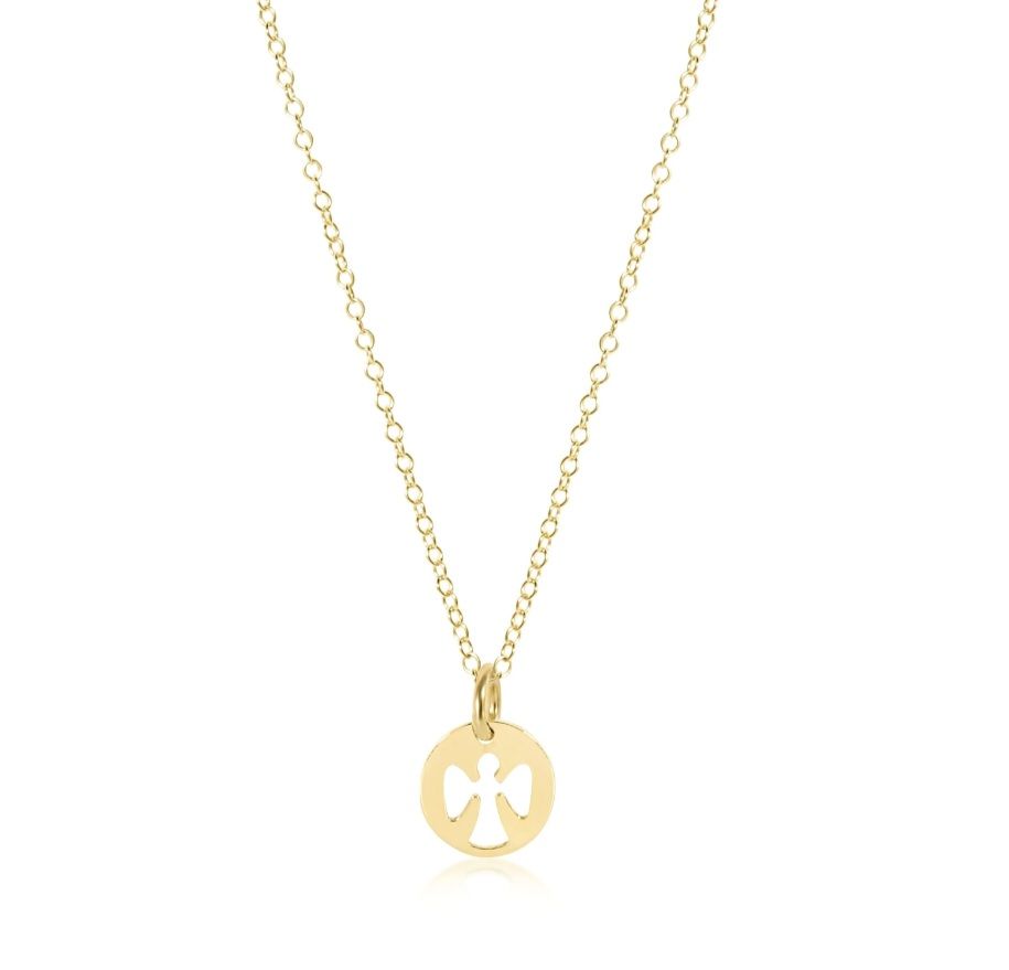 enewton 16&quot; Necklace Gold - Guardian Angel Small Gold Disc
