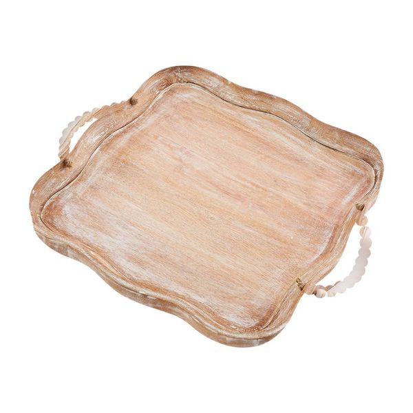 Mud Pie Scalloped Beaded Tray