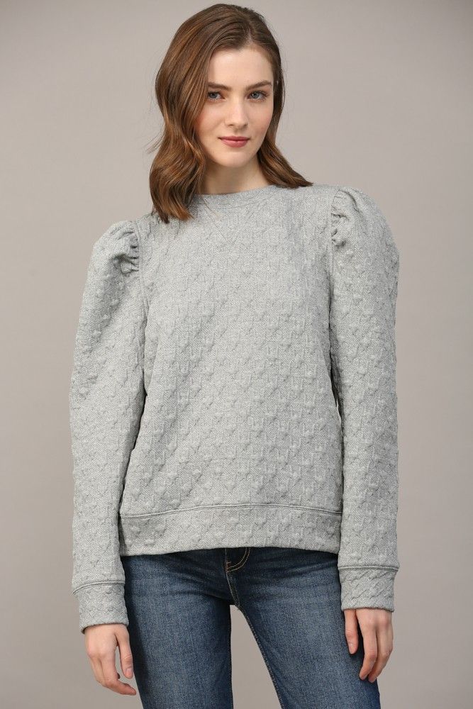 Out The Office Puff Sleeve Sweatshirt
