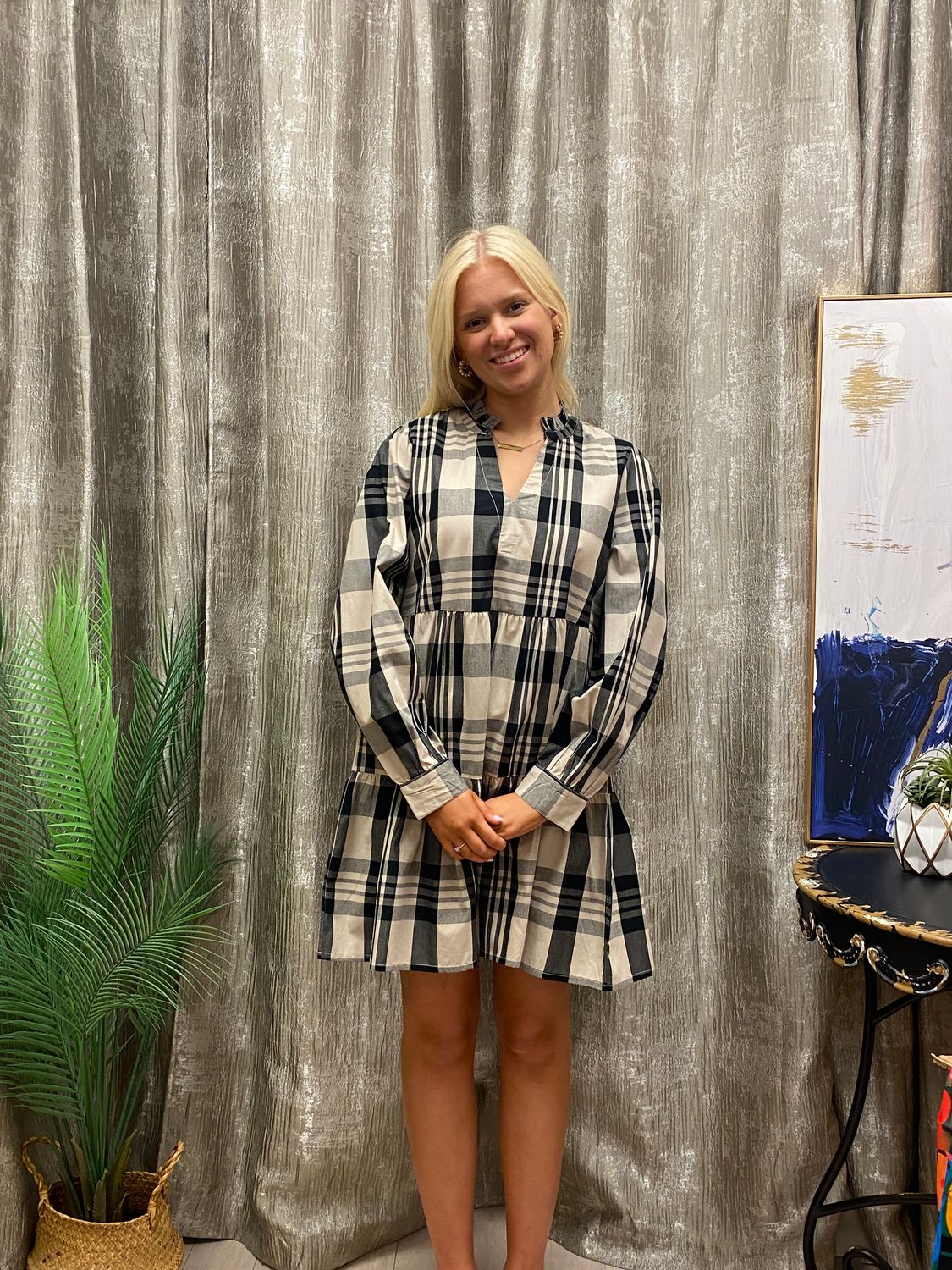 Mud Pie Shannon Plaid Dress
