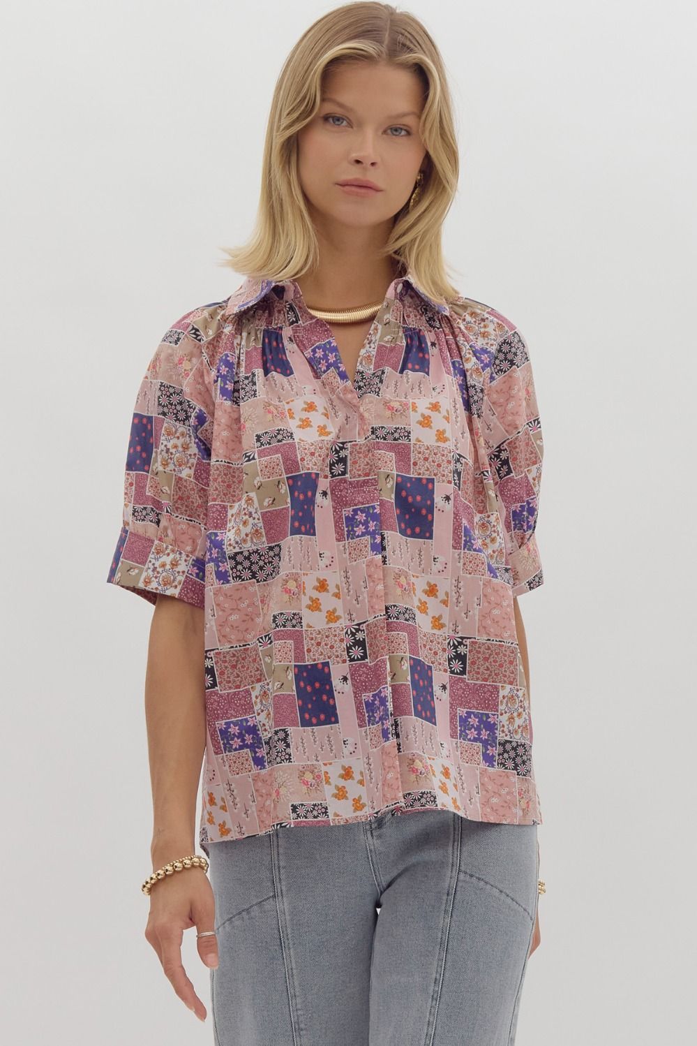 Patch It Up Print Top