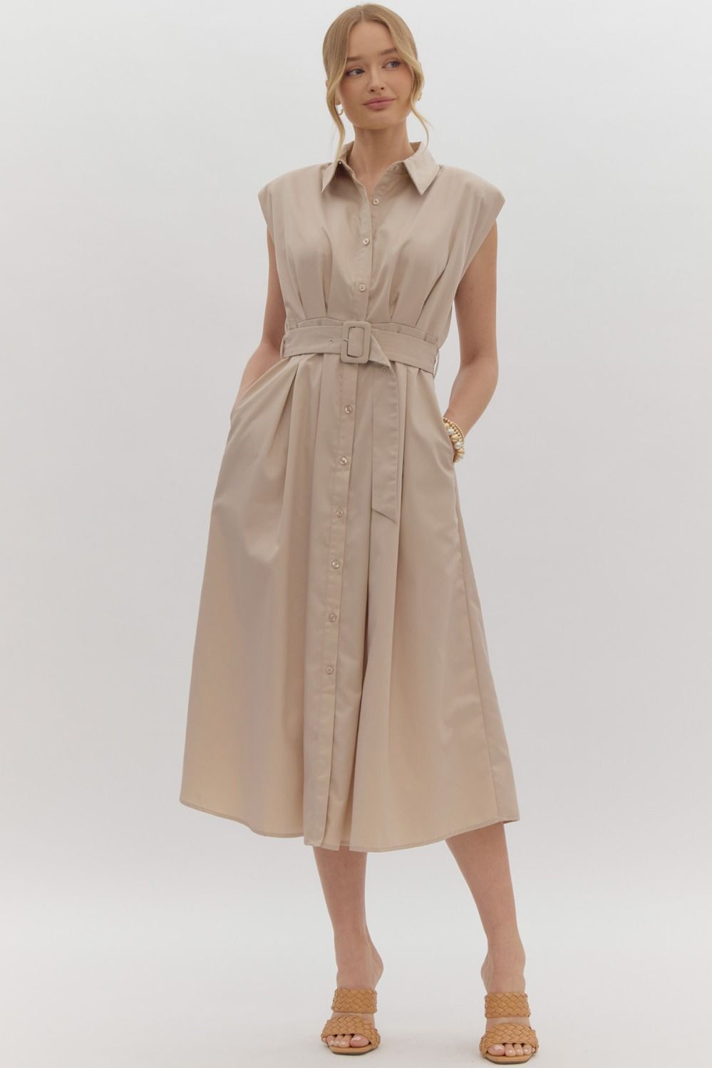 Take A Look Belted Midi