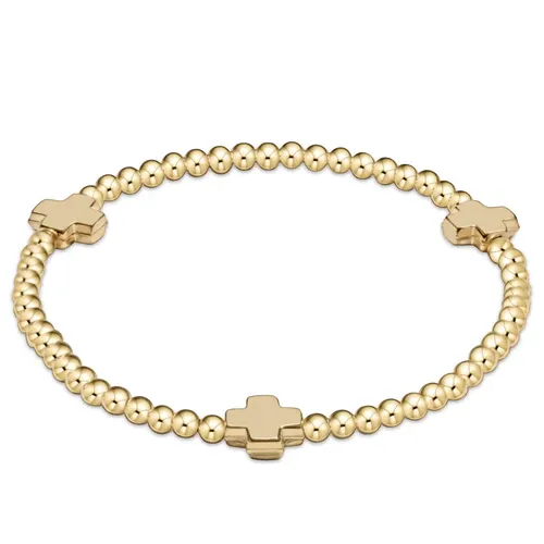 enewton egirl Sig. Cross Gold Pattern 3mm Bracelet