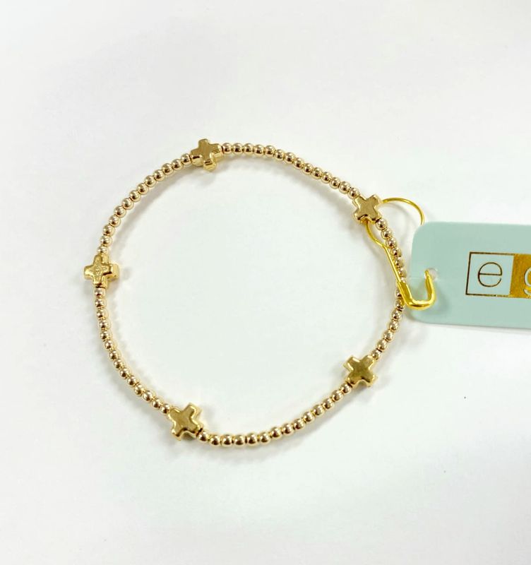 enewton egirl Signature Cross Sm Gold 2mm Bracelet