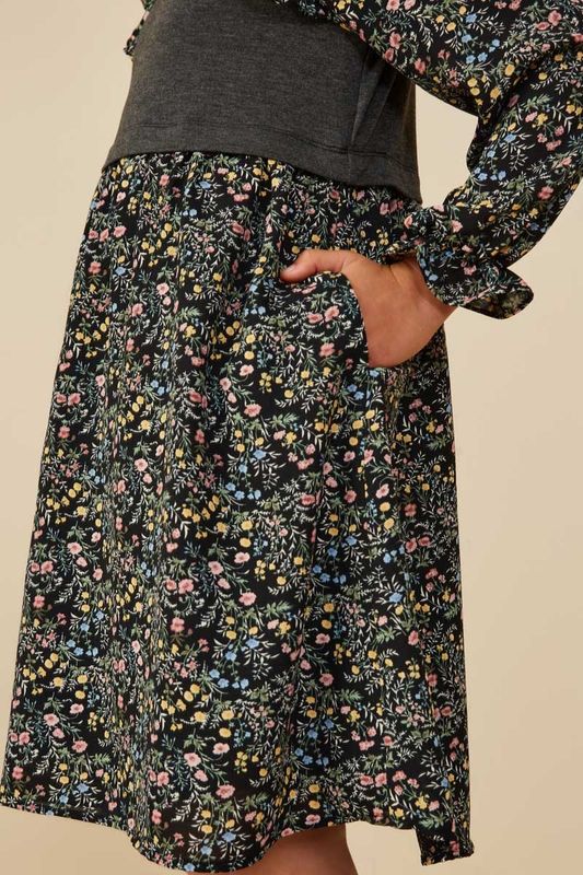 Isa Floral Ruffle Dress