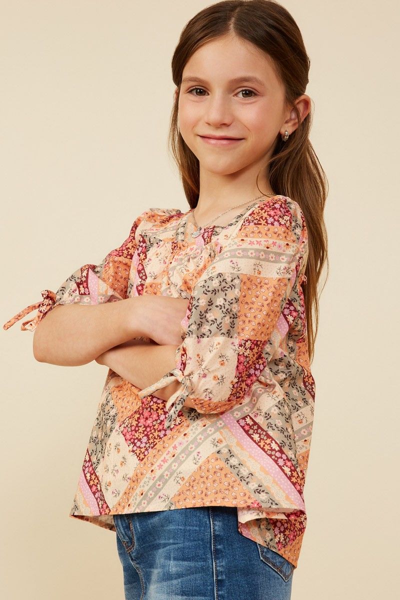 Christa Quilt Print Top
