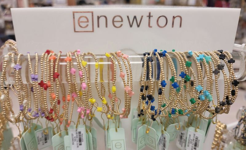 enewton Signature Cross Small Gold 2mmBeadBracelet