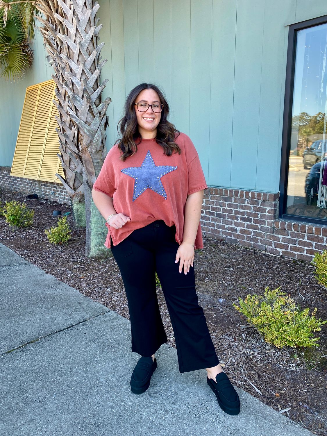 Sorry I&#39;m Busy Flare Pants, CURVY