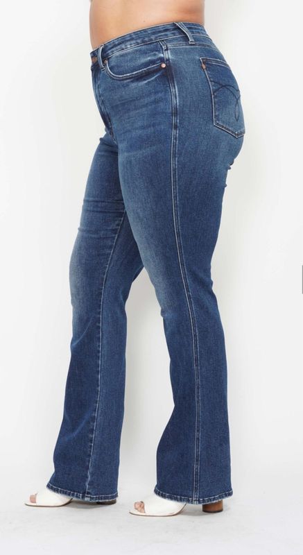 Judy Blue See Ya HW Tummy Con. Bootcut,CURVY SHORT