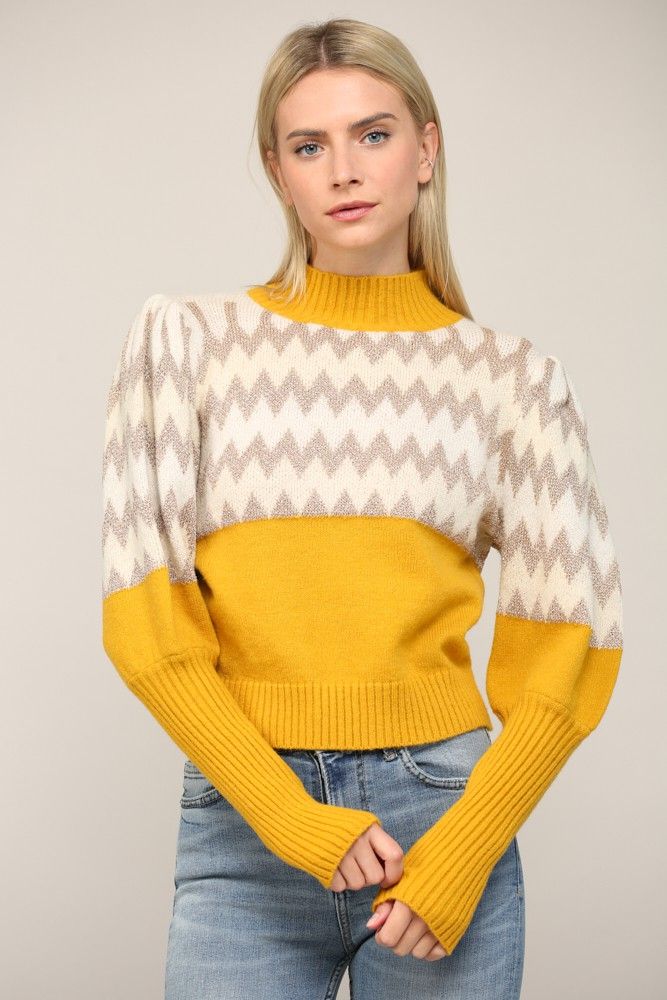 Small Town Chevron Knit Sweater