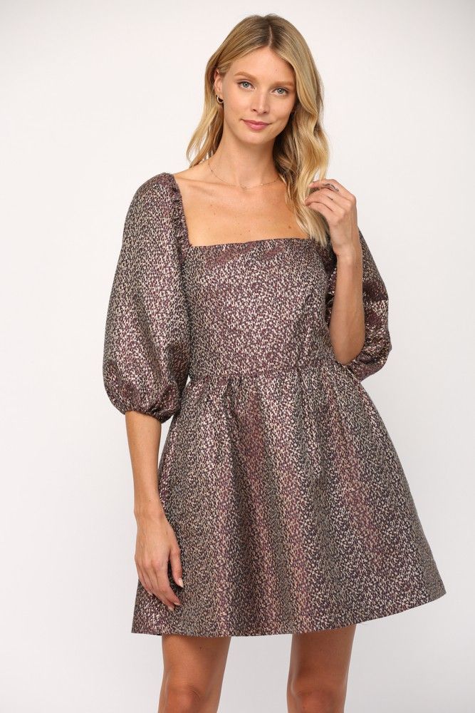 Oh So Precious Puff Sleeve Dress