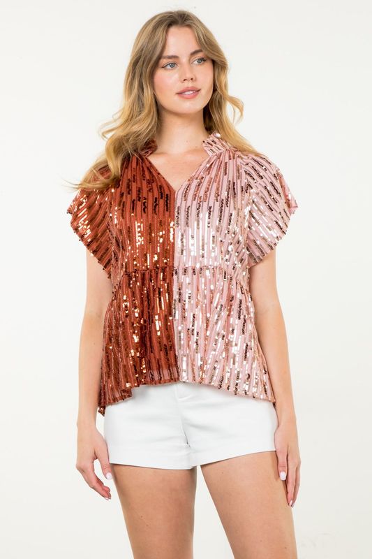 Seeing Both Sides Sequin Top