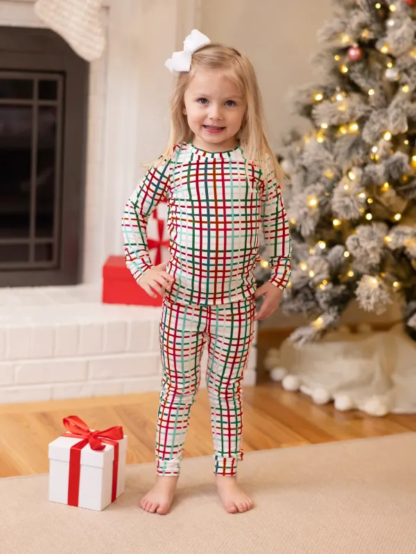 Mary Square Family Plaid Toddler PJ Set