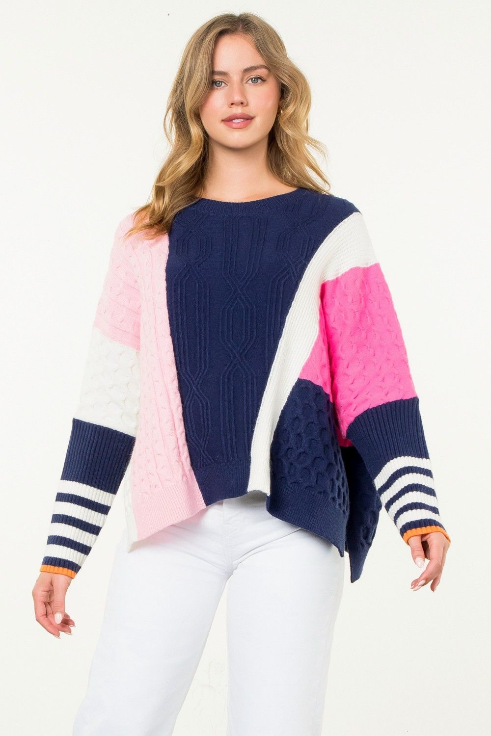 On Time Colorblock Knitted Sweater