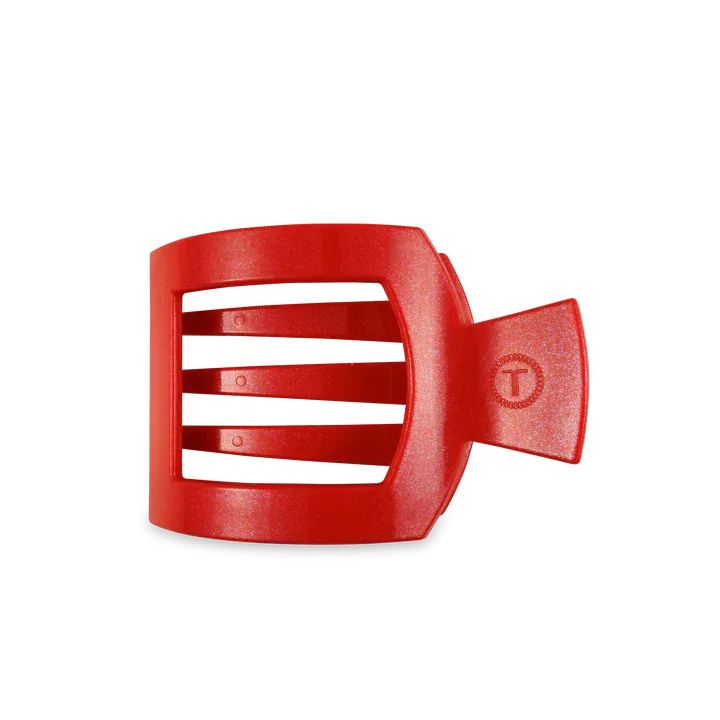 Teleties Flat Square Hair Clip - Medium Christmas