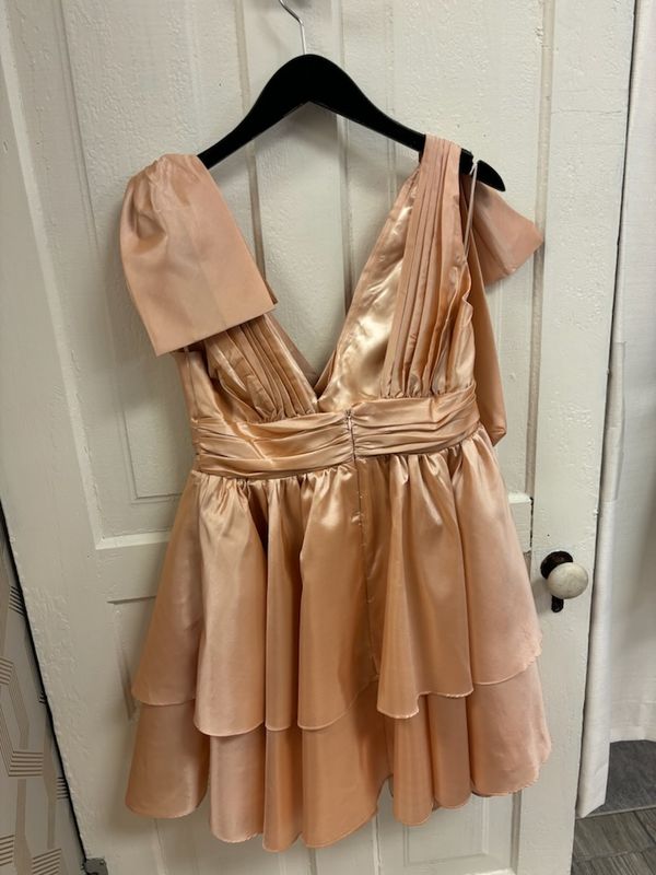 Glamorous Moments Bow Tiered Dress