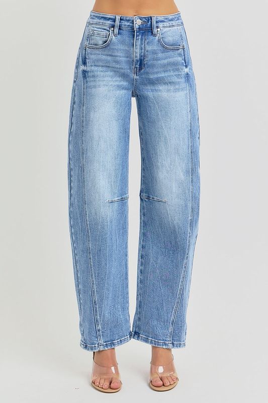 Risen Push The Limit HR Boyfriend Cuff Barrel Jean