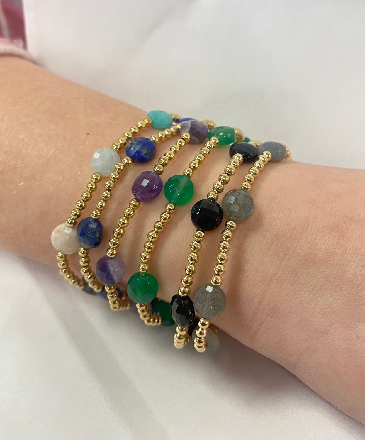 enewton Admire Gold 3mm Bead Bracelet - Gemstones