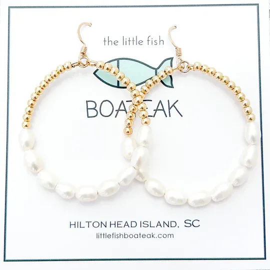 Little Fish Boateak Charleston Glam Hoops