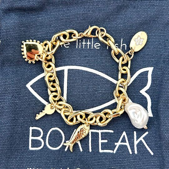 Little Fish Boateak Low Country Charm Bracelet