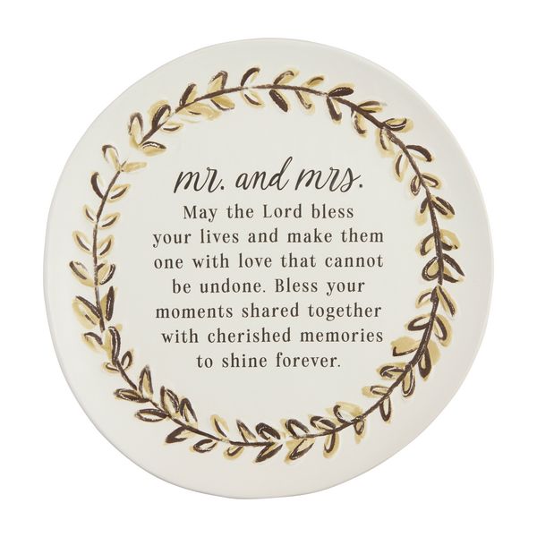 Mud Pie Mr  And Mrs Bless Plate
