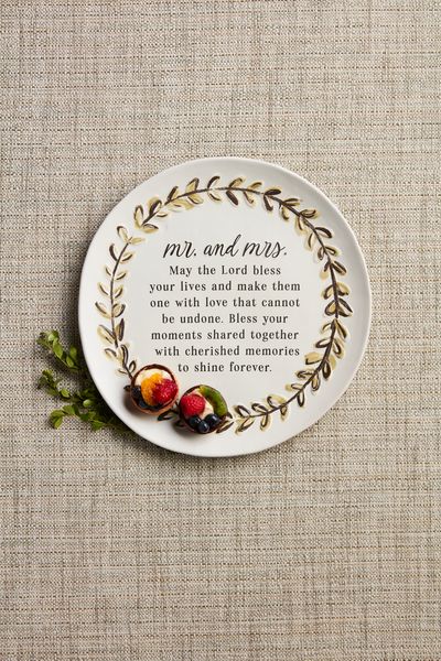 Mud Pie Mr  And Mrs Bless Plate