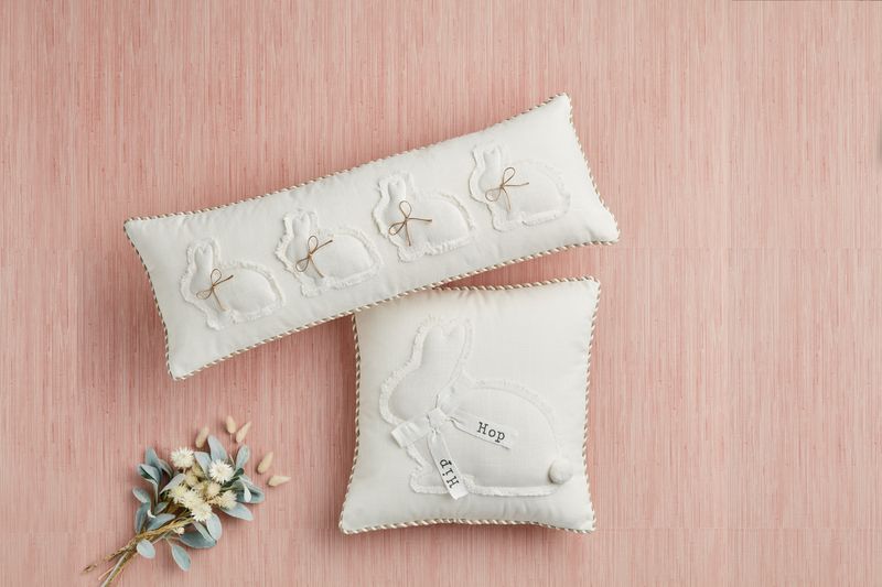 Mud Pie Spring Bunny Pillow