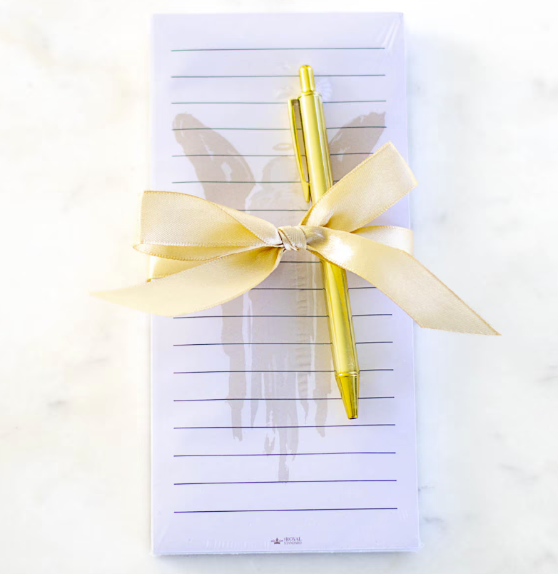 Royal Standard Notepad Gift Set White/Gold 4x8.5