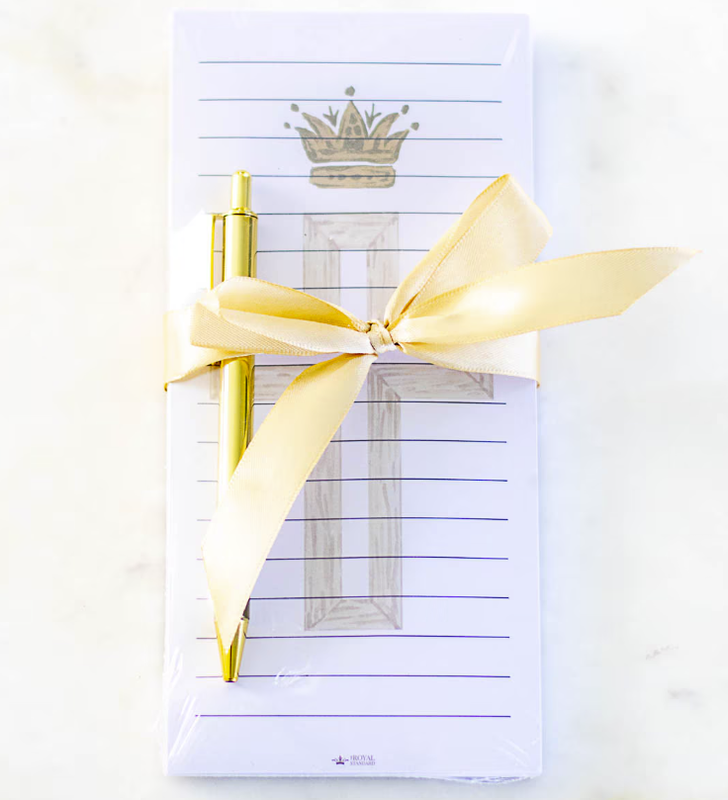 Royal Standard Notepad Gift Set White/Gold 4x8.5