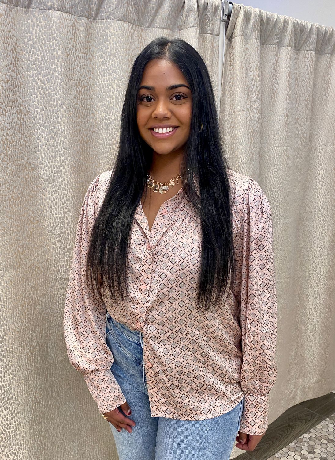 Never Out Of Style Satin Button Down Shirt
