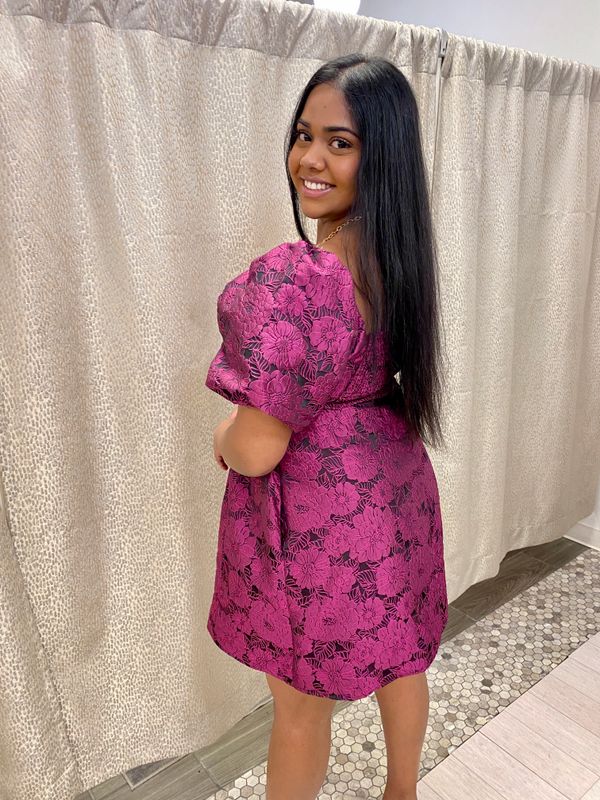 Fall Garden Jacquard Dress