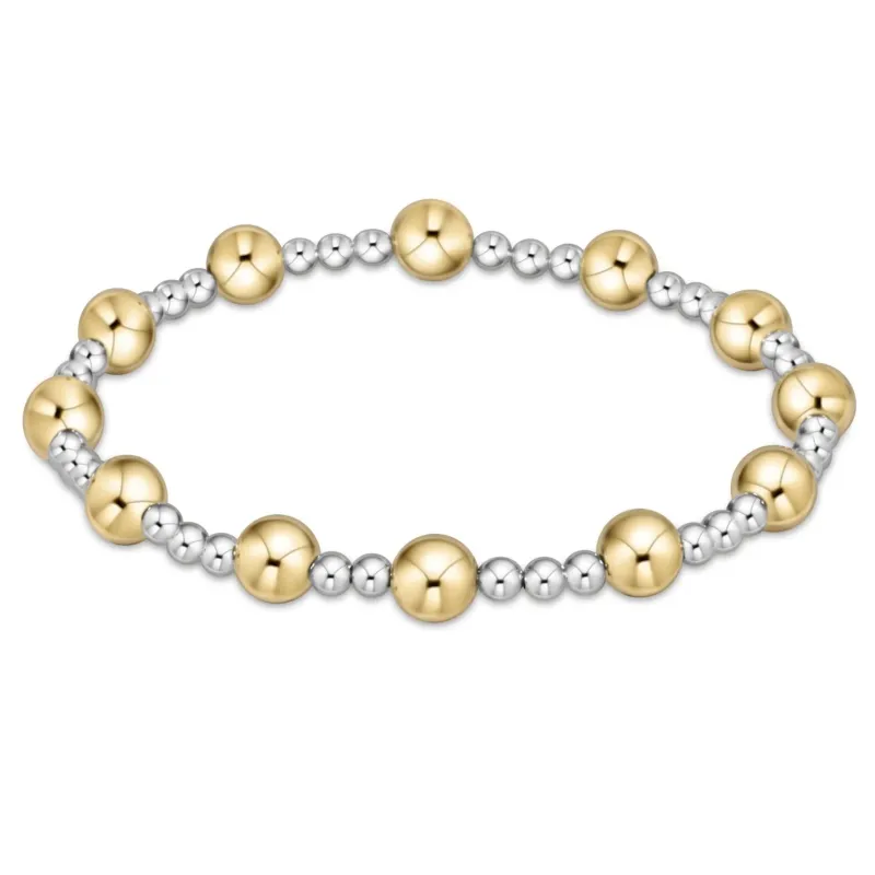 enewton Classic Sincerity Pattern 6mm Bead Bracelet - Mixed Metal