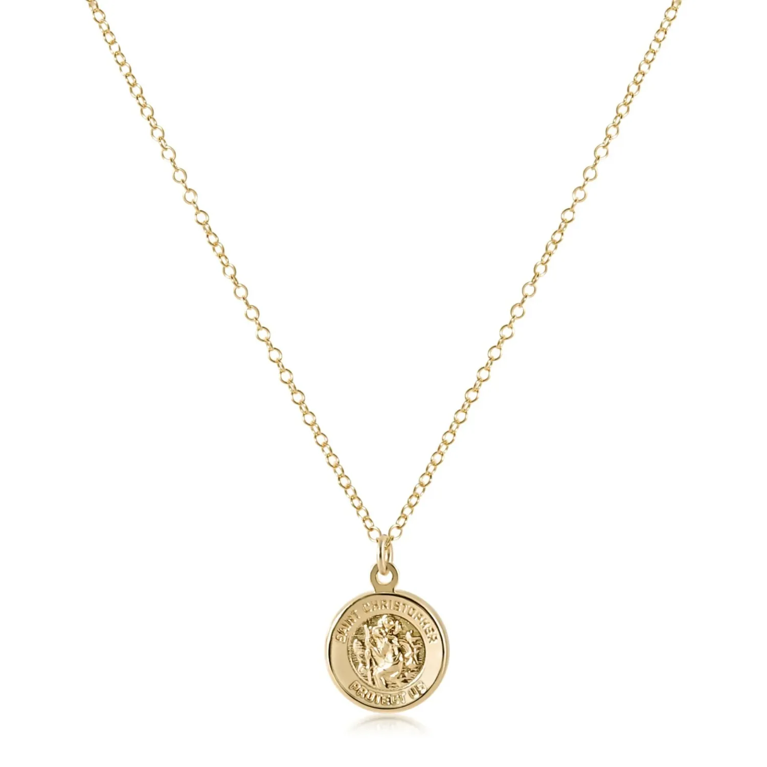 enewton 16&quot; Necklace Gold - Protection Gold Disc