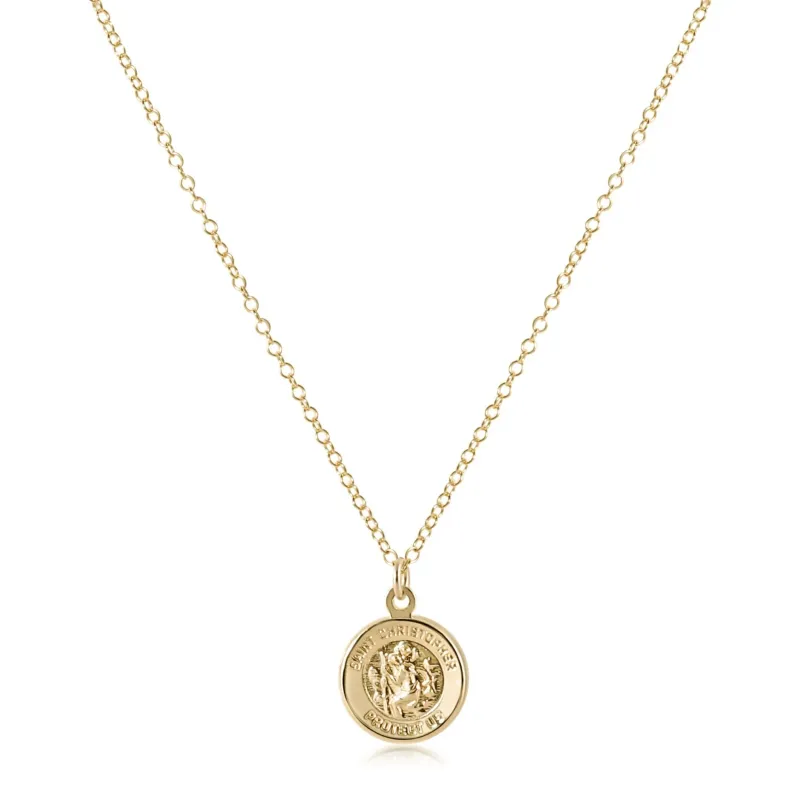 enewton 16&quot; Necklace Gold - Protection Gold Disc
