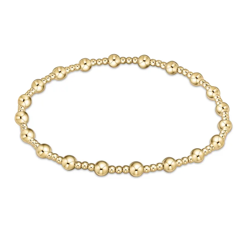 enewton egirl Classic Sincerity Pattern 4mm Bead Bracelet - Gold  