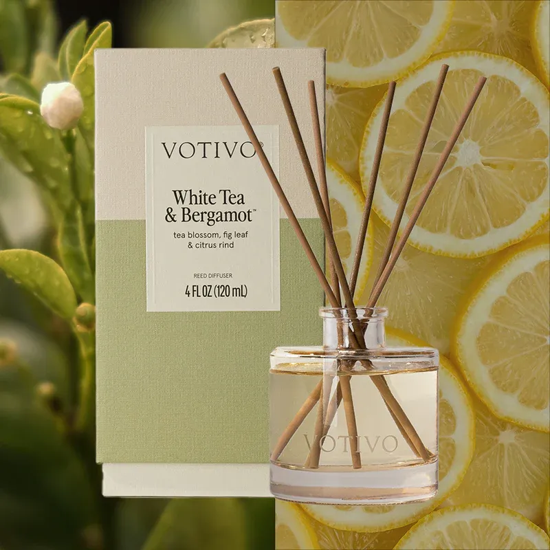 Votivo Reed Diffuser White Tea &amp; Bergamot 4oz.
