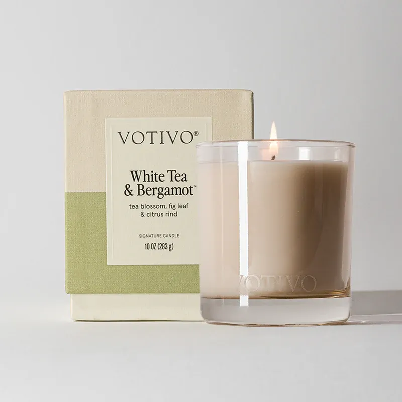 Votivo Signature Candle  -10oz White Tea &amp; Bergamot
