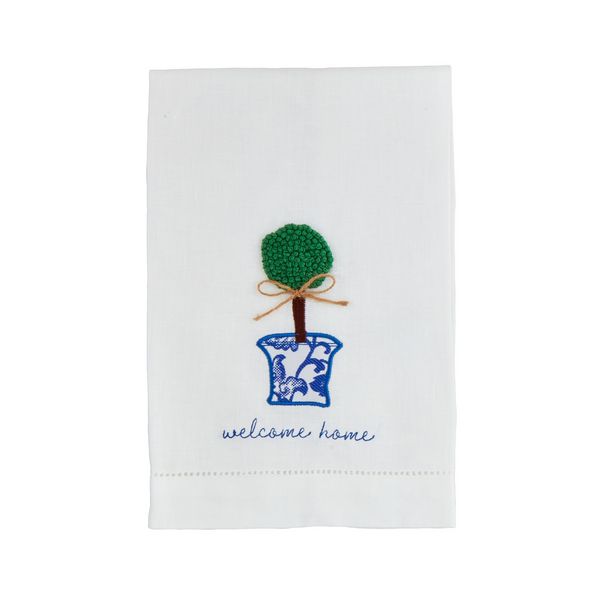 Mud Pie Boxwood Embroidered Towel