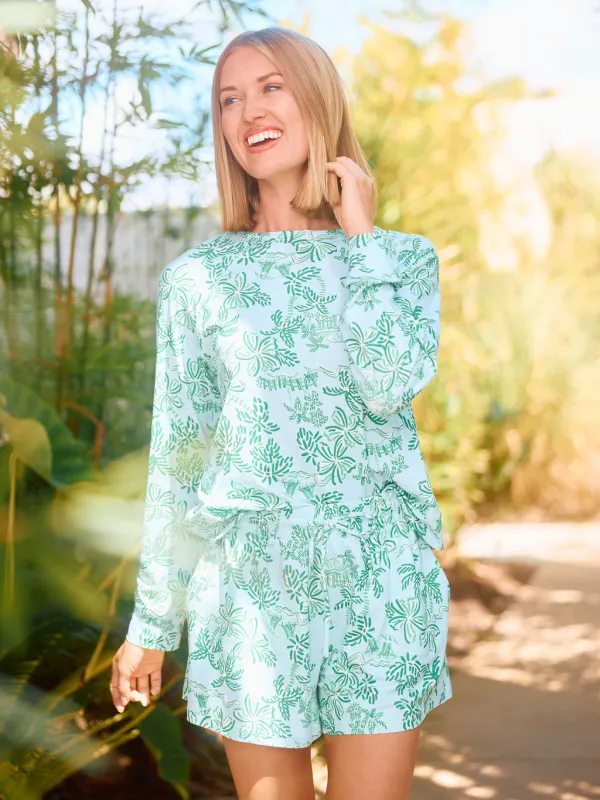 Mary Square Island Oasis Green Annie Short Set