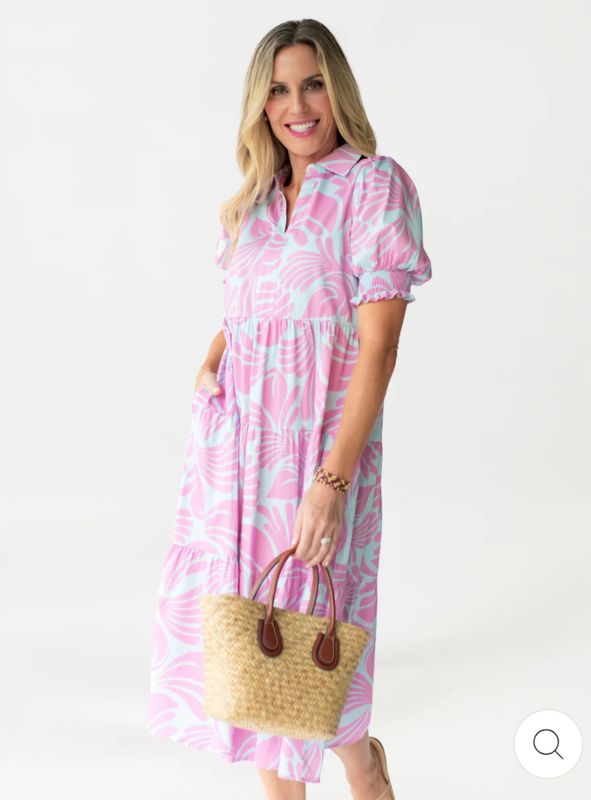 Mary Square Sail Away Blue Molly Dress