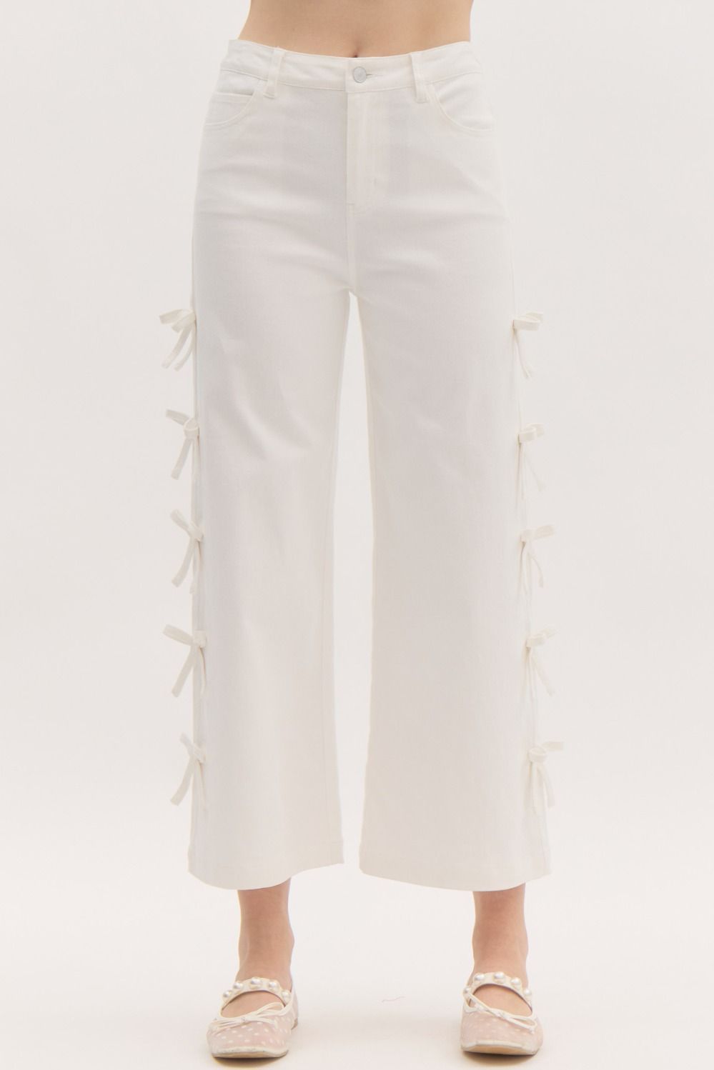 Mini Bows Wide Leg Pants
